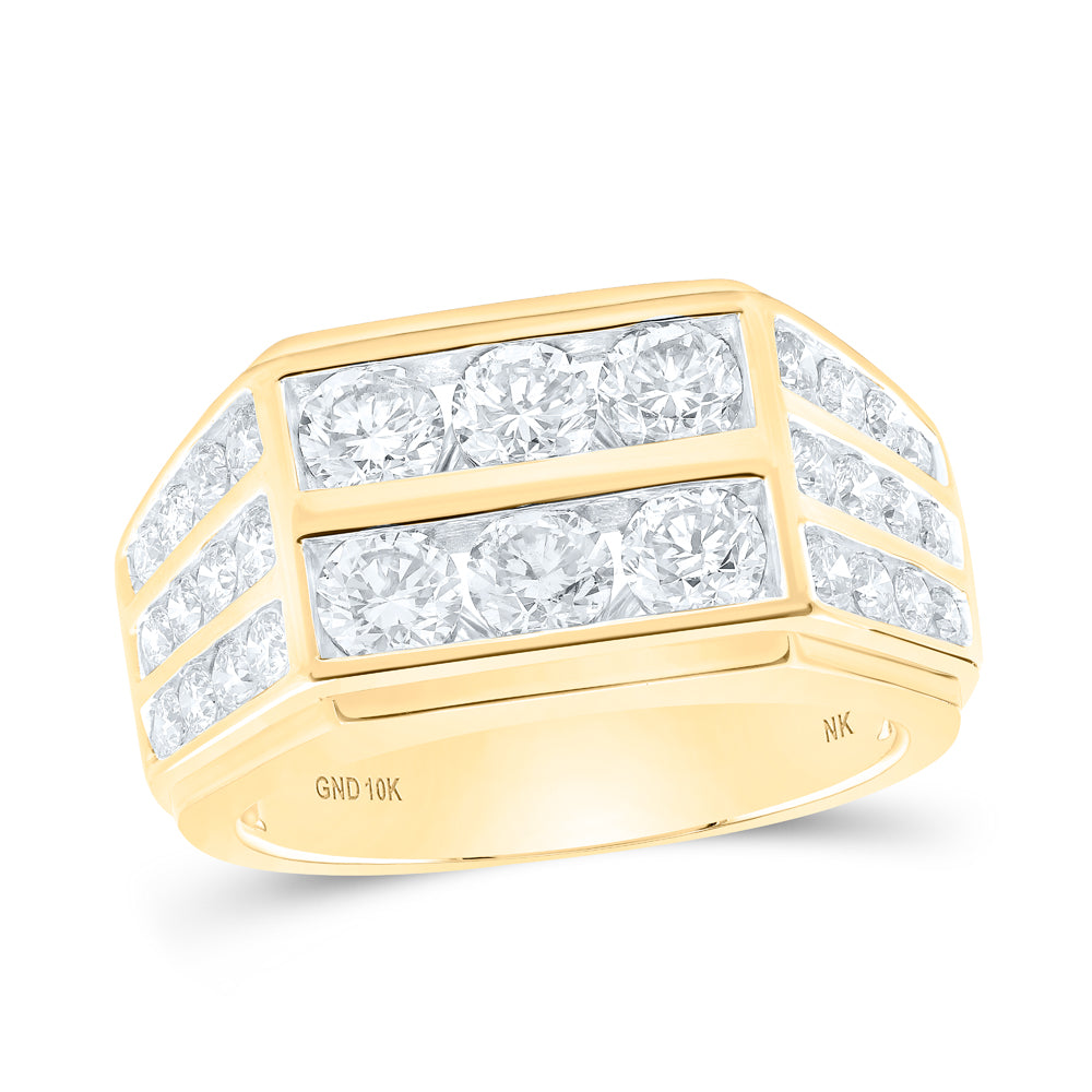 2 7/8CTW-NAT DIA NK MENS RING 10 Daisy Joyeria