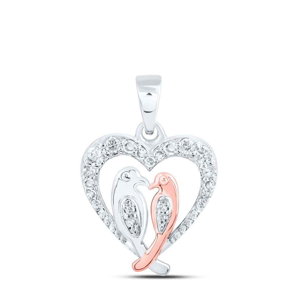1/8CTW-NAT DIA NK MOM HEART PENDANT Daisy Joyeria