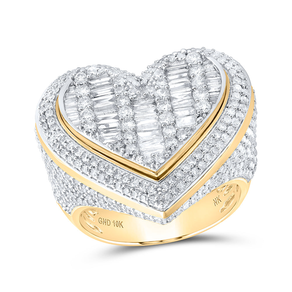 2 5/8CTW-NAT DIA NK FASHION HEART RING 7 Daisy Joyeria