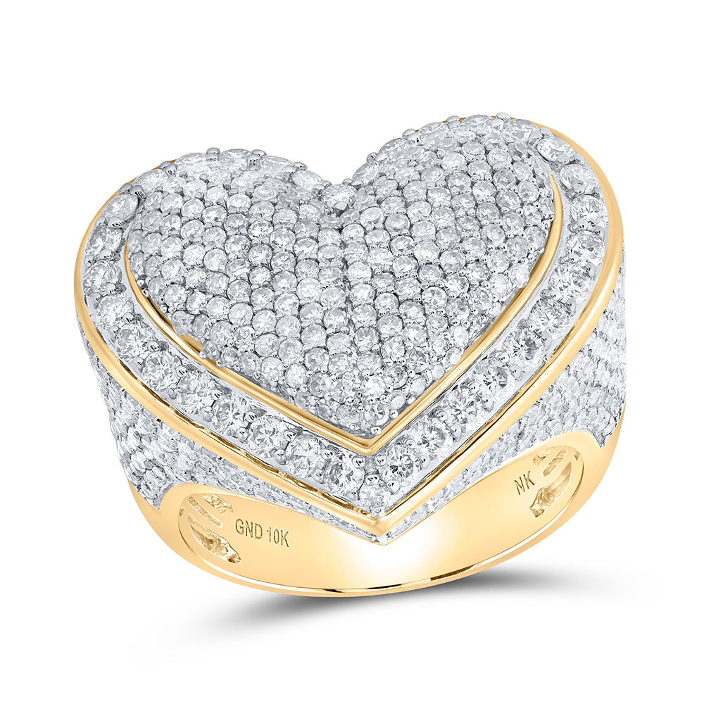 3CTW-NAT DIA NK FASHION HEART RING 7 Daisy Joyeria