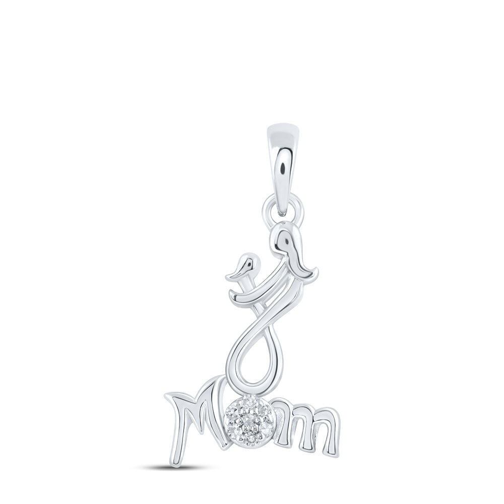 0.03CTW-NAT DIA NK MOM PENDANT Daisy Joyeria