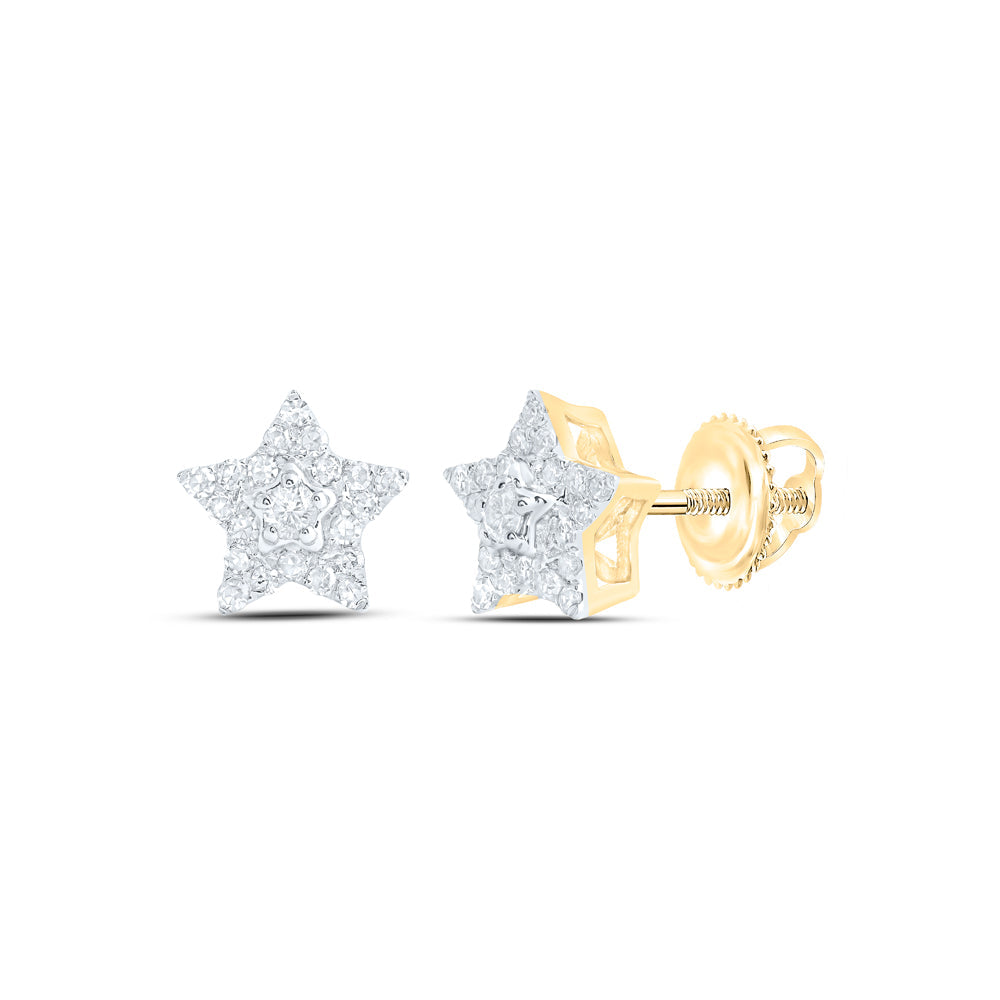 1/5CTW-NAT DIA NK STAR EARRING Daisy Joyeria