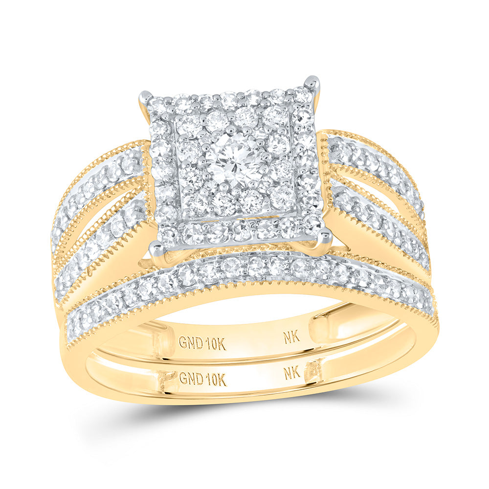 3/4CTW-NAT DIA NK BRIDAL SET 7 Daisy Joyeria