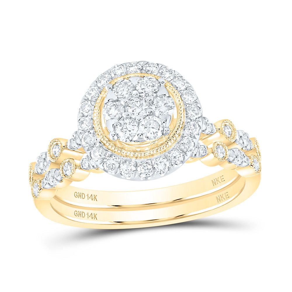 3/4CTW-NAT DIA NKE BRIDAL SET 7 Daisy Joyeria