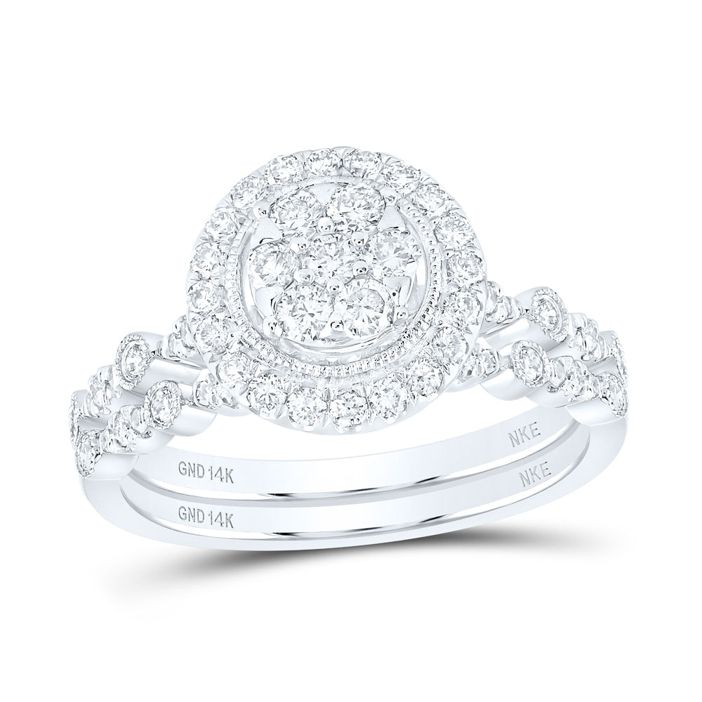 3/4CTW-NAT DIA NKE BRIDAL SET 7 Daisy Joyeria