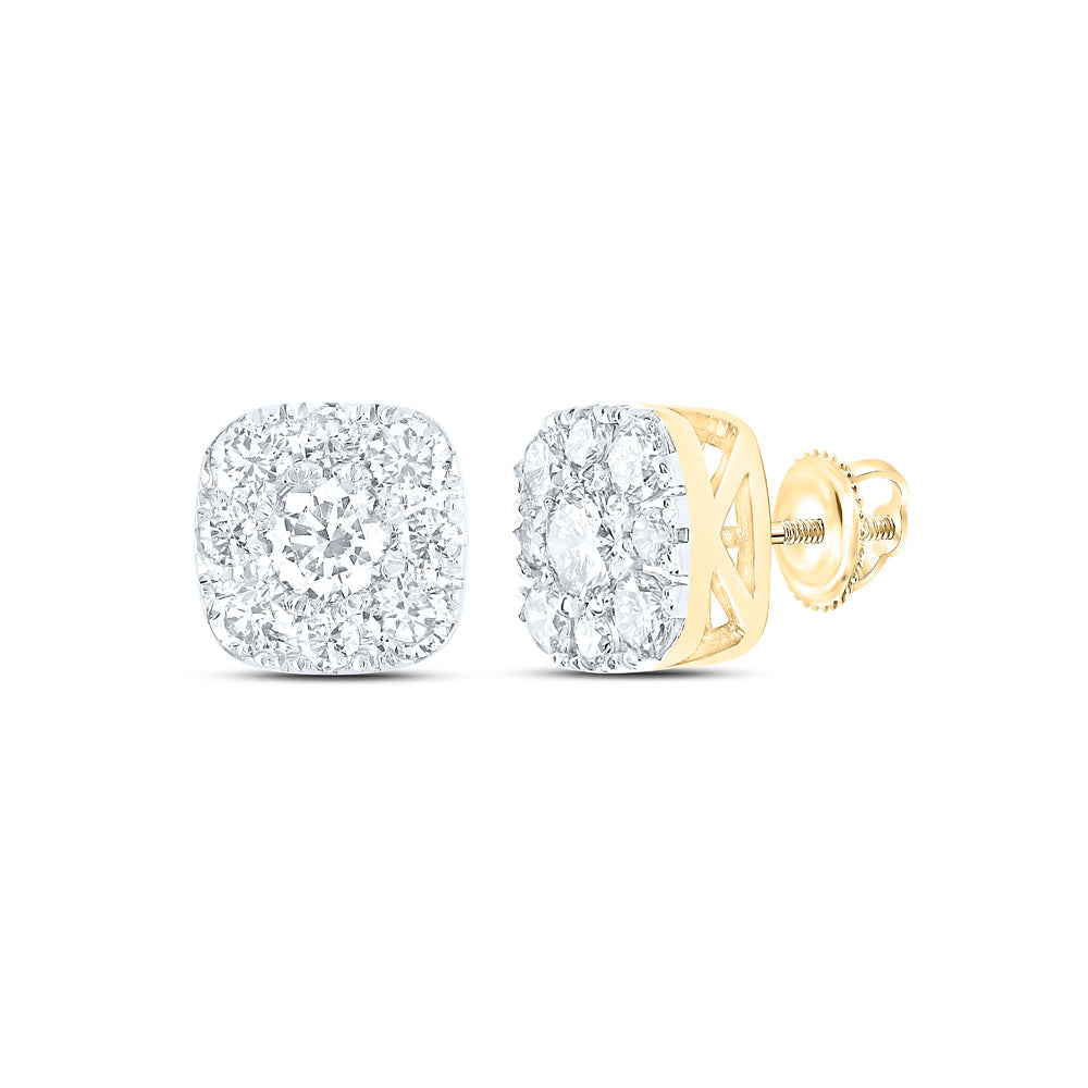 3/4CTW-NAT DIA NKE FASHION CUSHION EARRING Daisy Joyeria