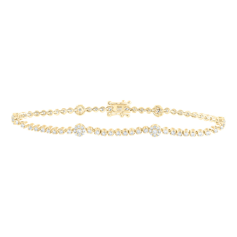 1 1/2CTW-NAT DIA NK LADIES BRACELET (7 INCH) Daisy Joyeria