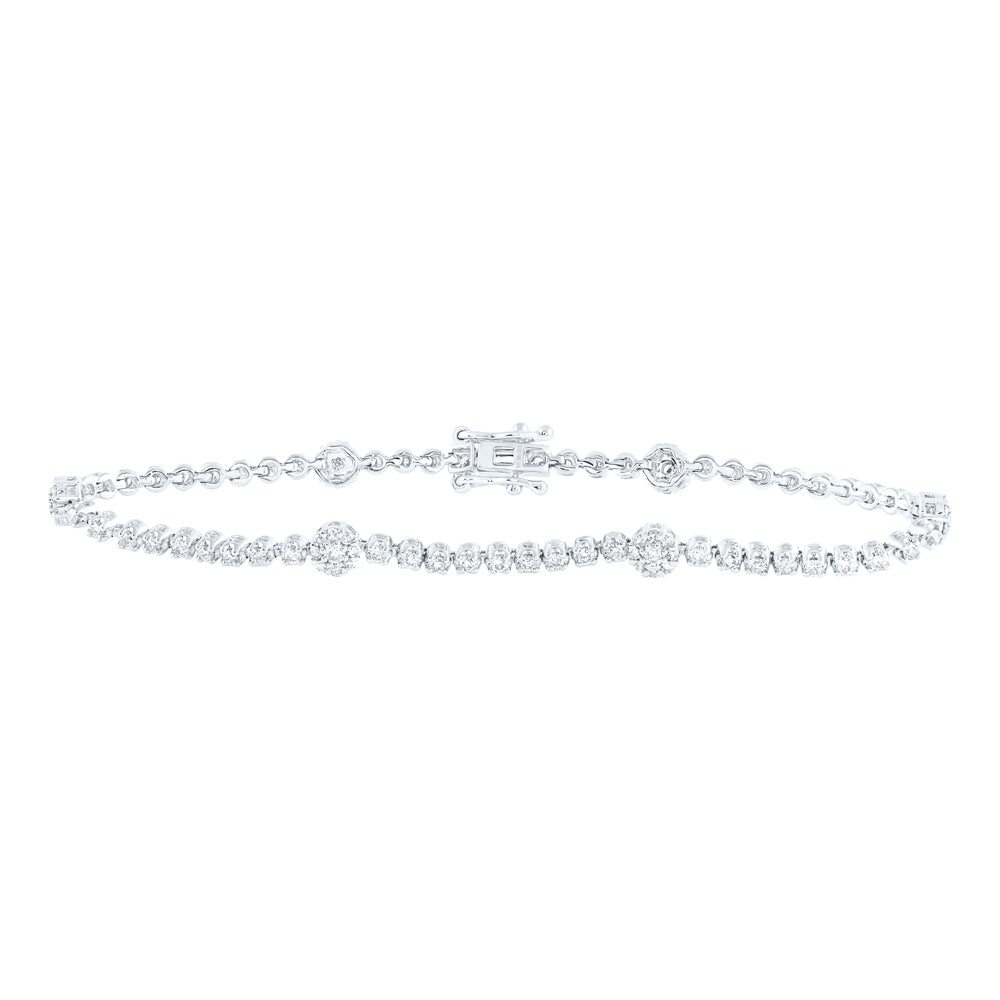 1 1/2CTW-NAT DIA NK LADIES BRACELET (7 INCH) Daisy Joyeria