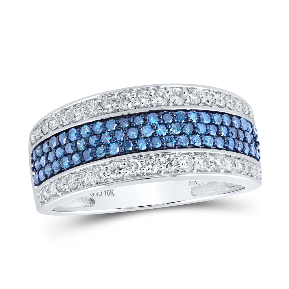 1 1/4CTW-NAT DIA NK BLUE DIAMOND MENS RING 10 Daisy Joyeria
