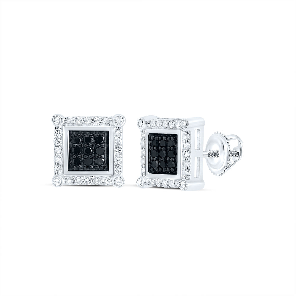 1/4CTW-NAT DIA NK SQUARE EARRING Daisy Joyeria