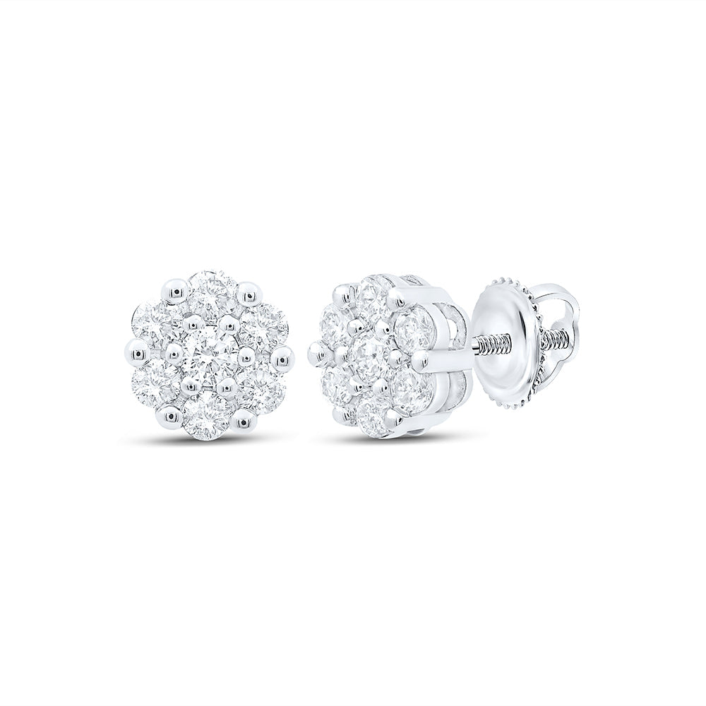 1/2CTW-NAT DIA P1 FLOWER EARRING Daisy Joyeria