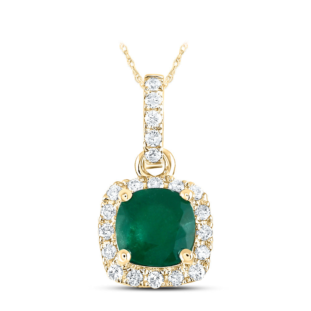 1/10CTW-NAT DIA ANA M 5MM-EM NAT GEM PENDANT Daisy Joyeria