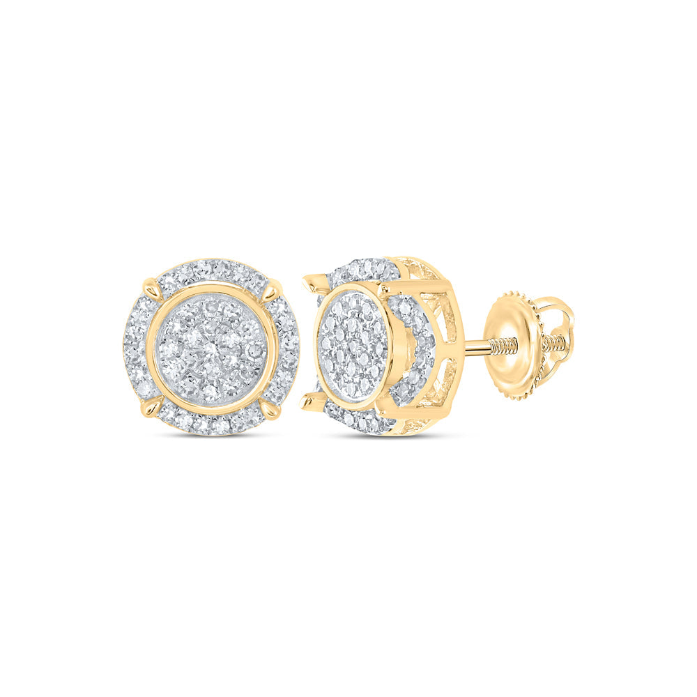 1/4CTW-NAT DIA NK FASHION ROUND SHAPE EARRING Daisy Joyeria