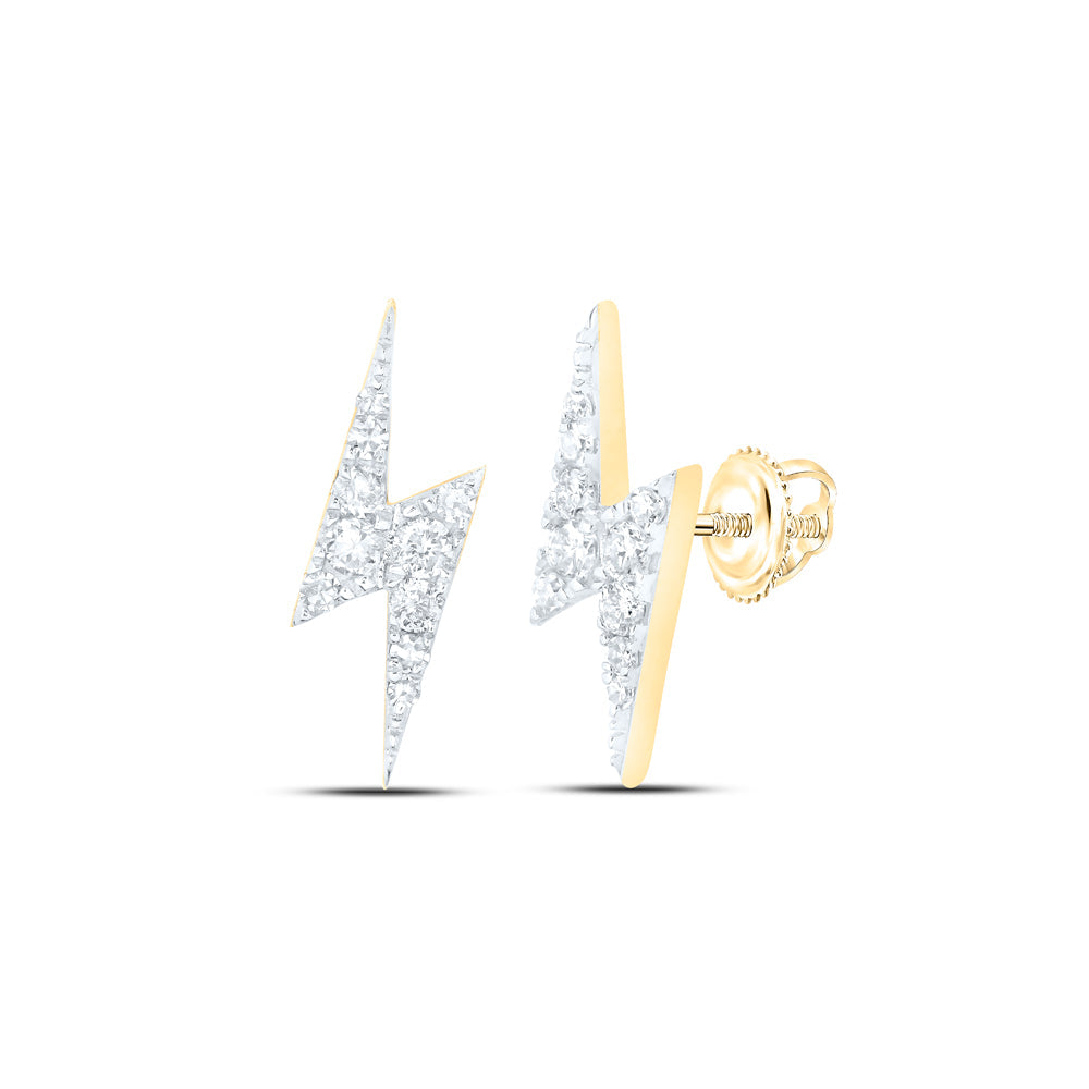 1/6CTW-NAT DIA NK BOLT LIGHTNING EARRING Daisy Joyeria