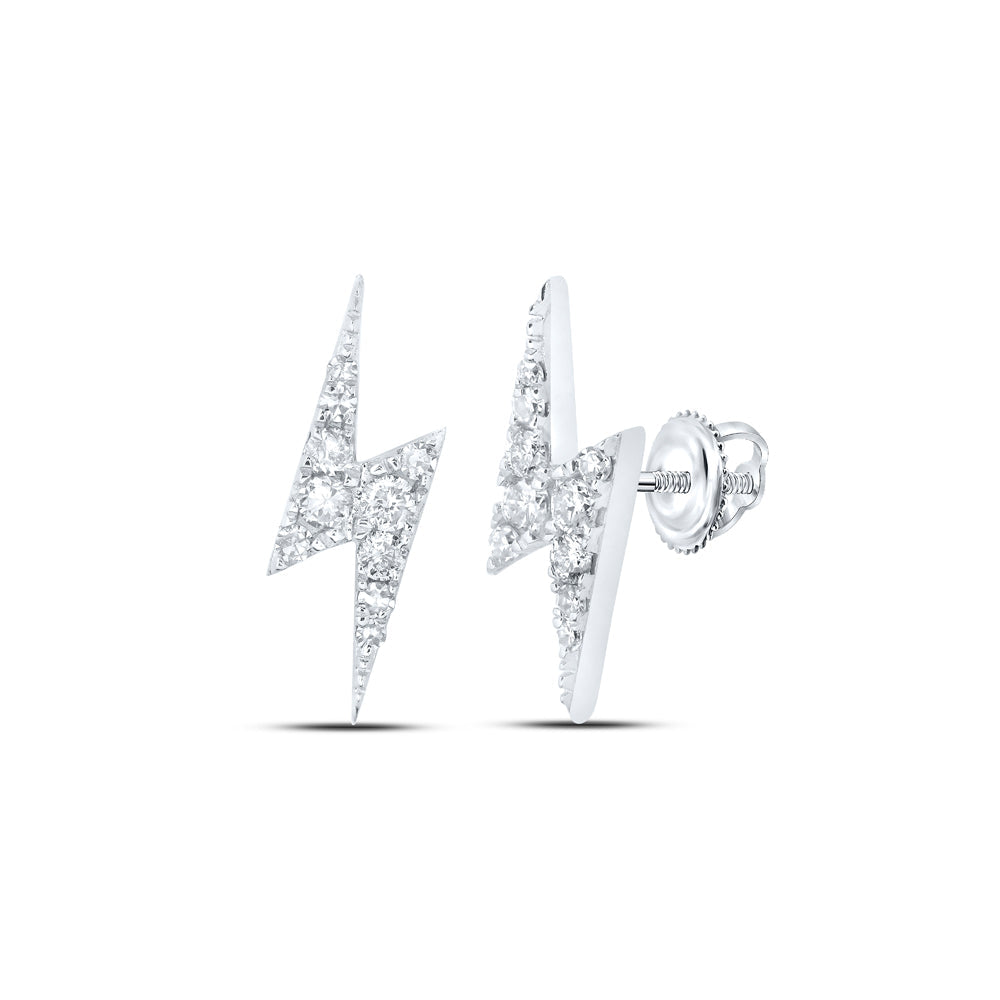 1/6CTW-NAT DIA NK BOLT LIGHTNING EARRING Daisy Joyeria