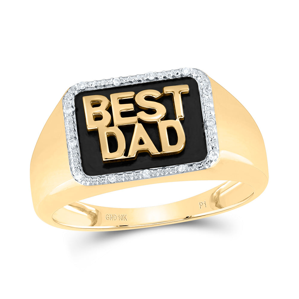 1/20CTW-NAT DIA P1 DAD MENS RING 10 Daisy Joyeria