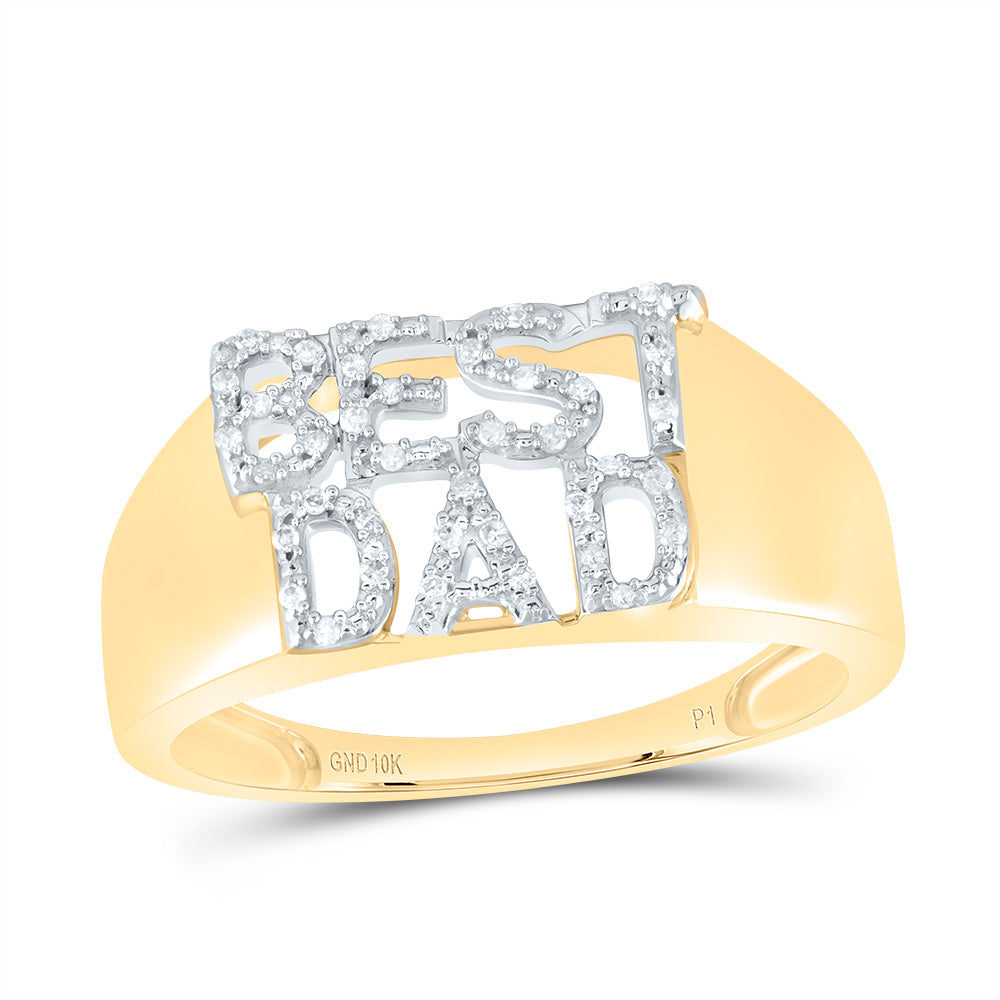 1/10CTW-NAT DIA P1 DAD MENS RING 10 Daisy Joyeria