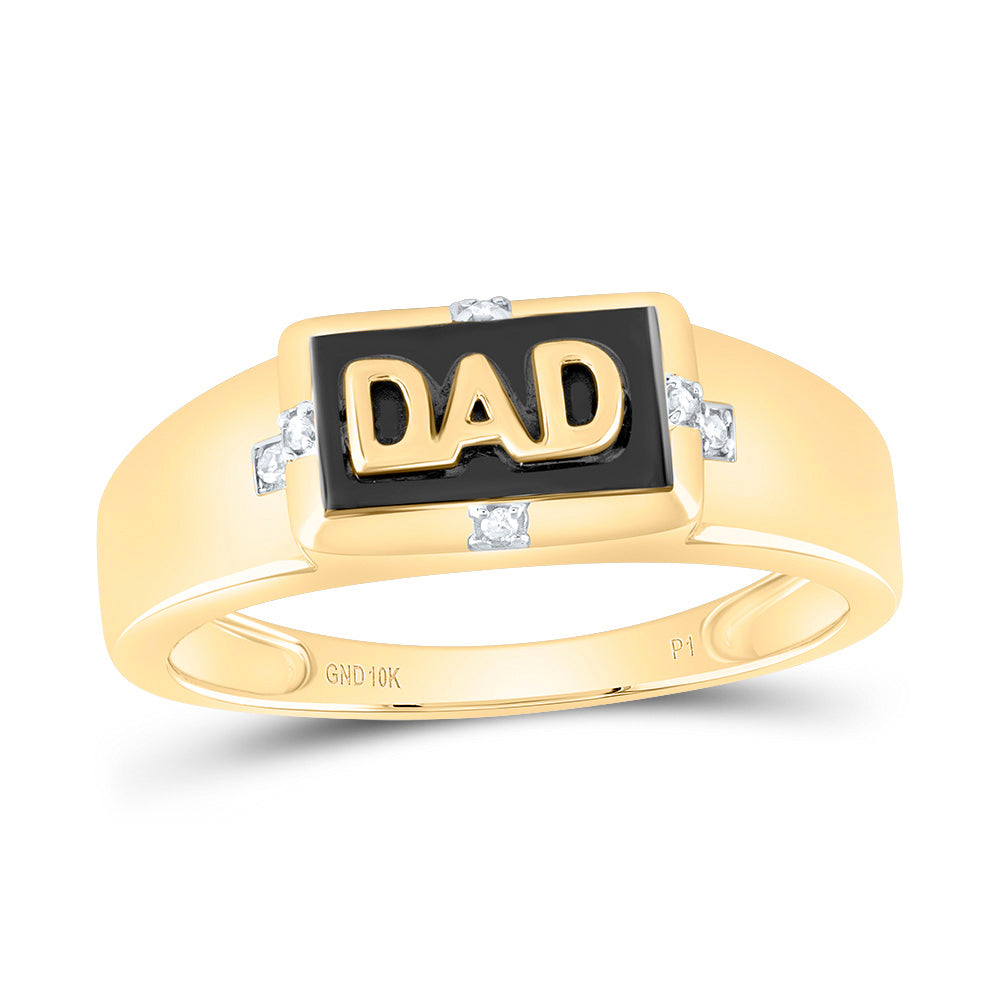 0.03CTW-NAT DIA P1 DAD MENS RING 10 Daisy Joyeria