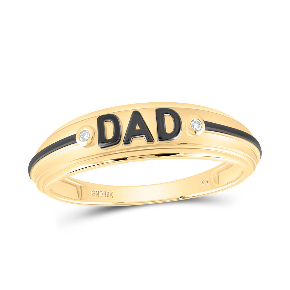0.014CTW-NAT DIA P1 DAD MENS RING 10 Daisy Joyeria