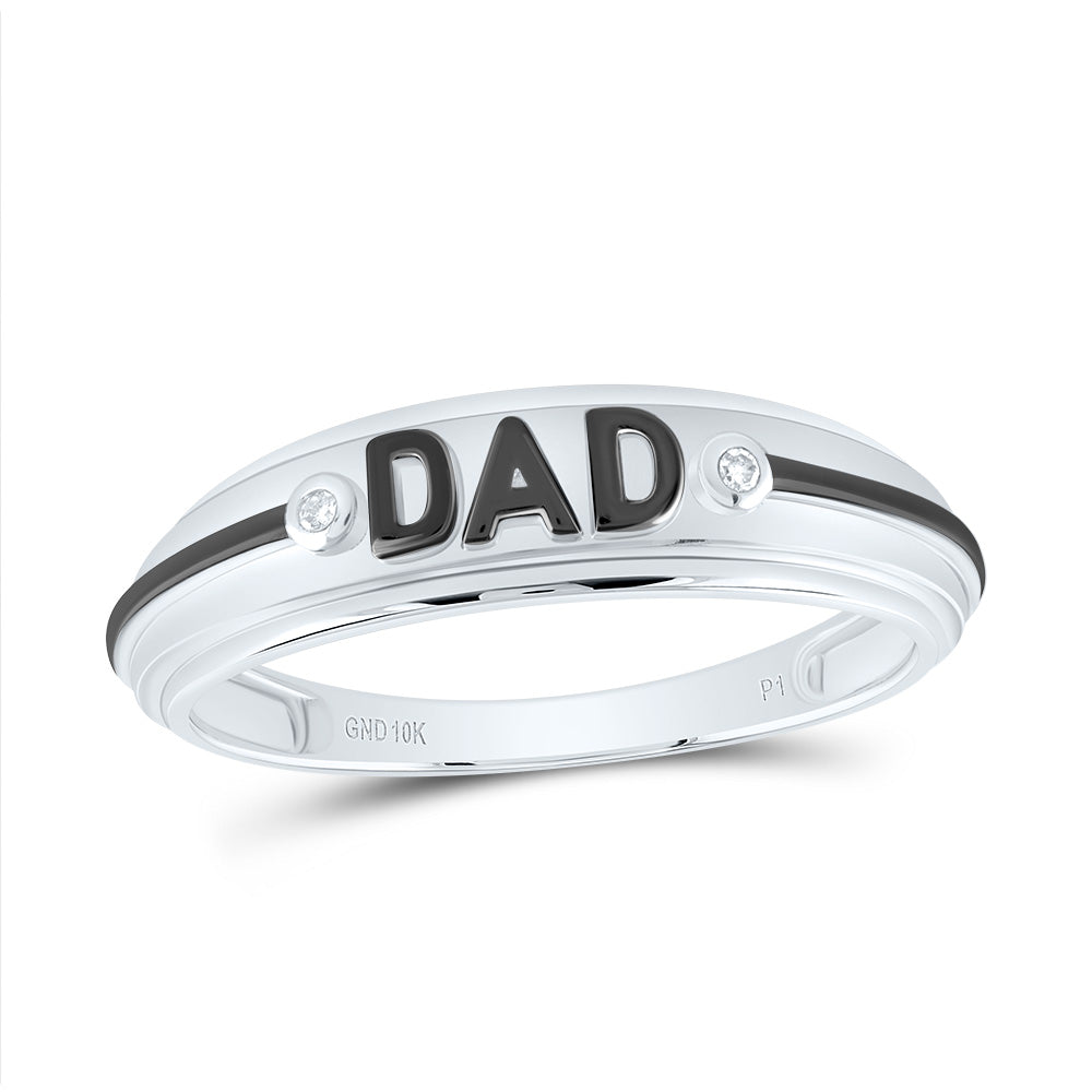 0.014CTW-NAT DIA P1 DAD MENS RING 10 Daisy Joyeria