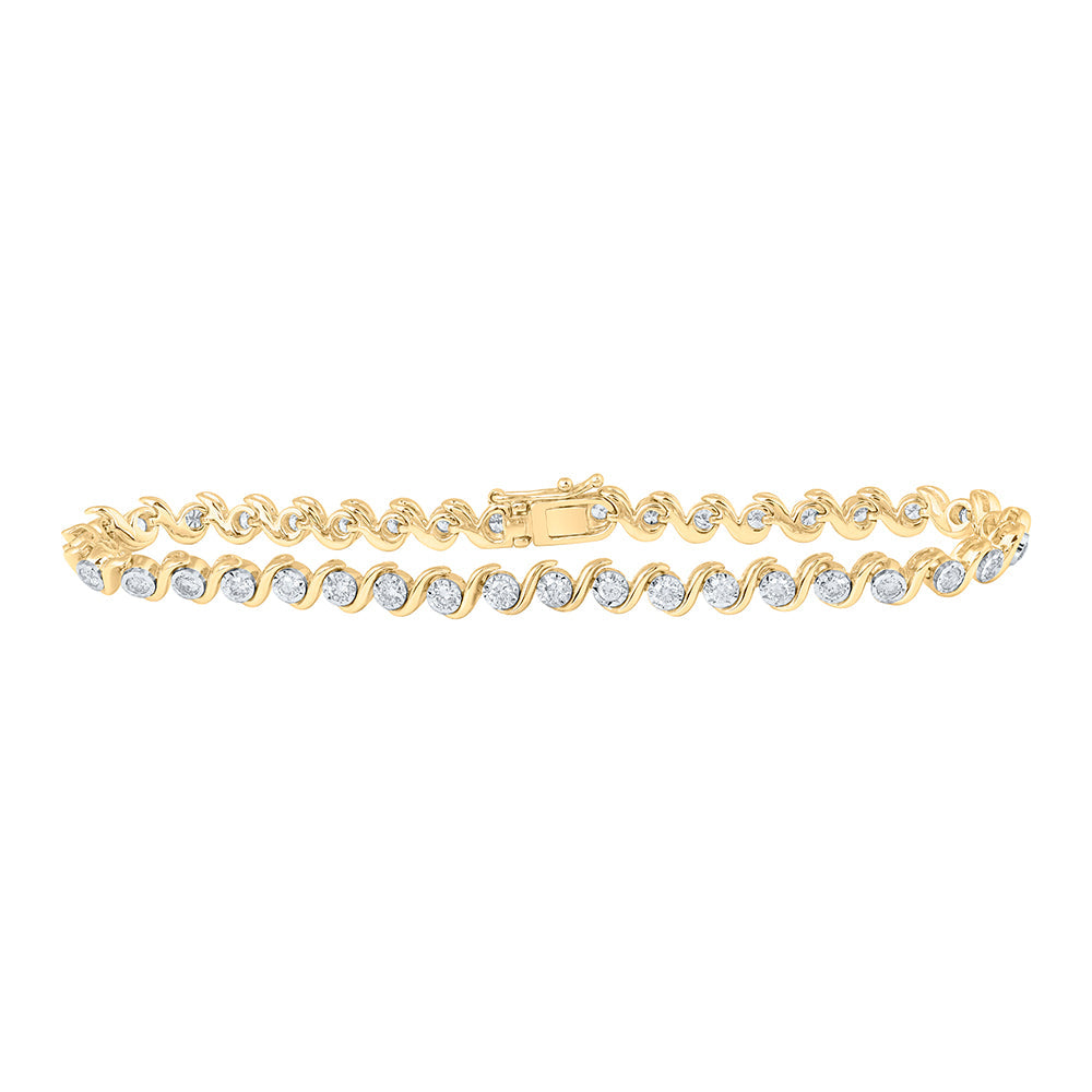 1 1/2CTW-NAT DIA NK BRACELET (7 INCH) Daisy Joyeria