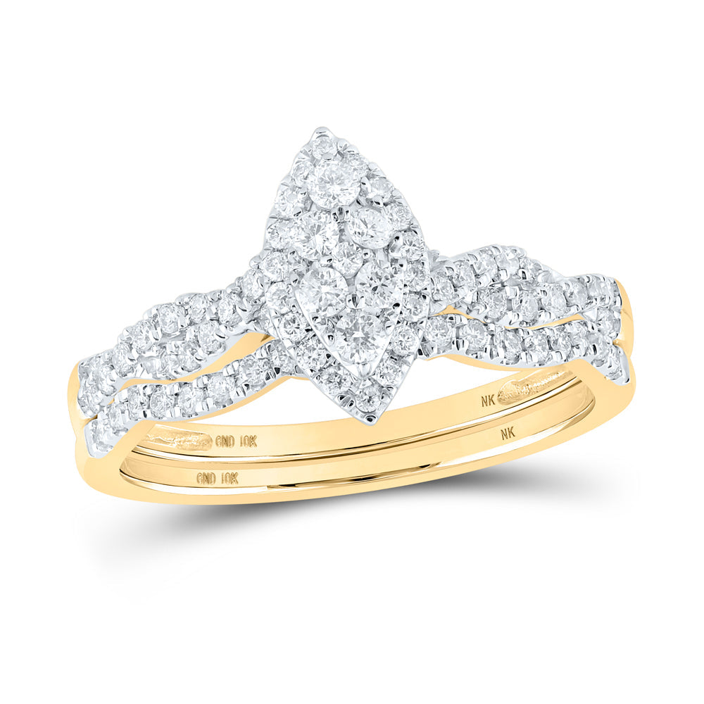 1/2CTW-NAT DIA NK BRIDAL SET 7 Daisy Joyeria