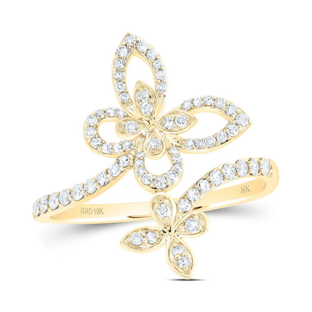 1/3CTW-NAT DIA NK BUTTERFLY RING 7 Daisy Joyeria
