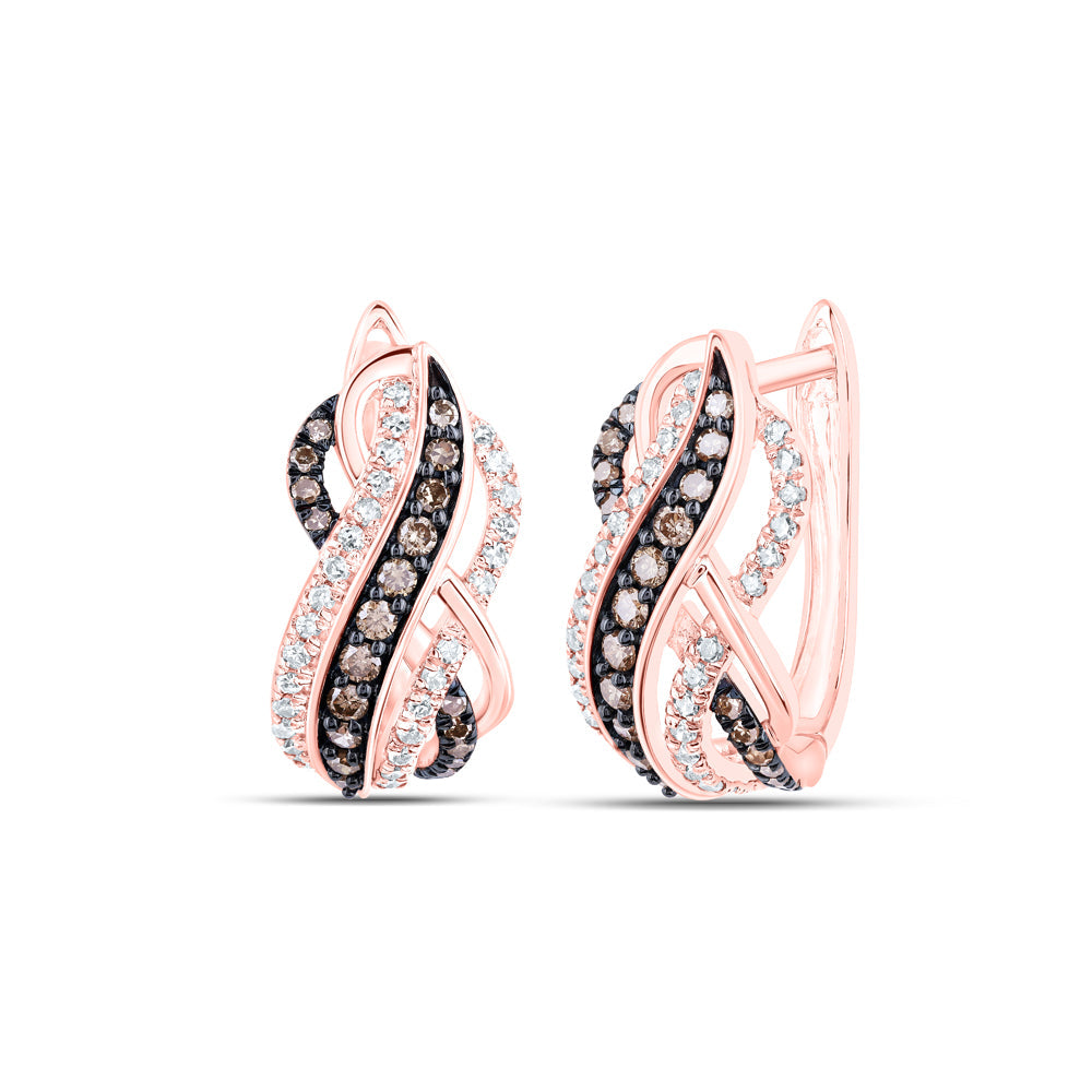 1/2CTW-NAT DIA CN COGNAC GIFT EARRING Daisy Joyeria
