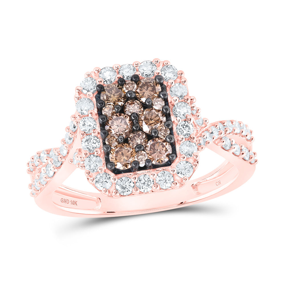 7/8CTW-NAT DIA CN COGNAC RING 7 Daisy Joyeria