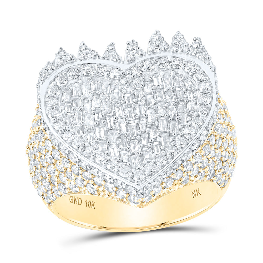 3CTW-NAT DIA NK FASHION HEART RING 7 Daisy Joyeria