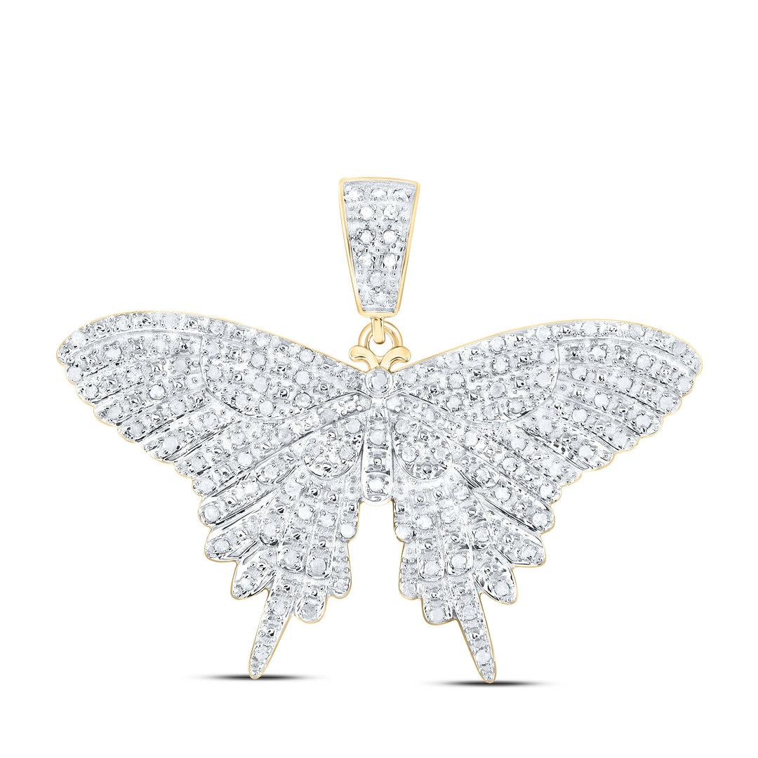 3/4CTW-NAT DIA P4 GIFT BUTTERFLY PENDANT Daisy Joyeria