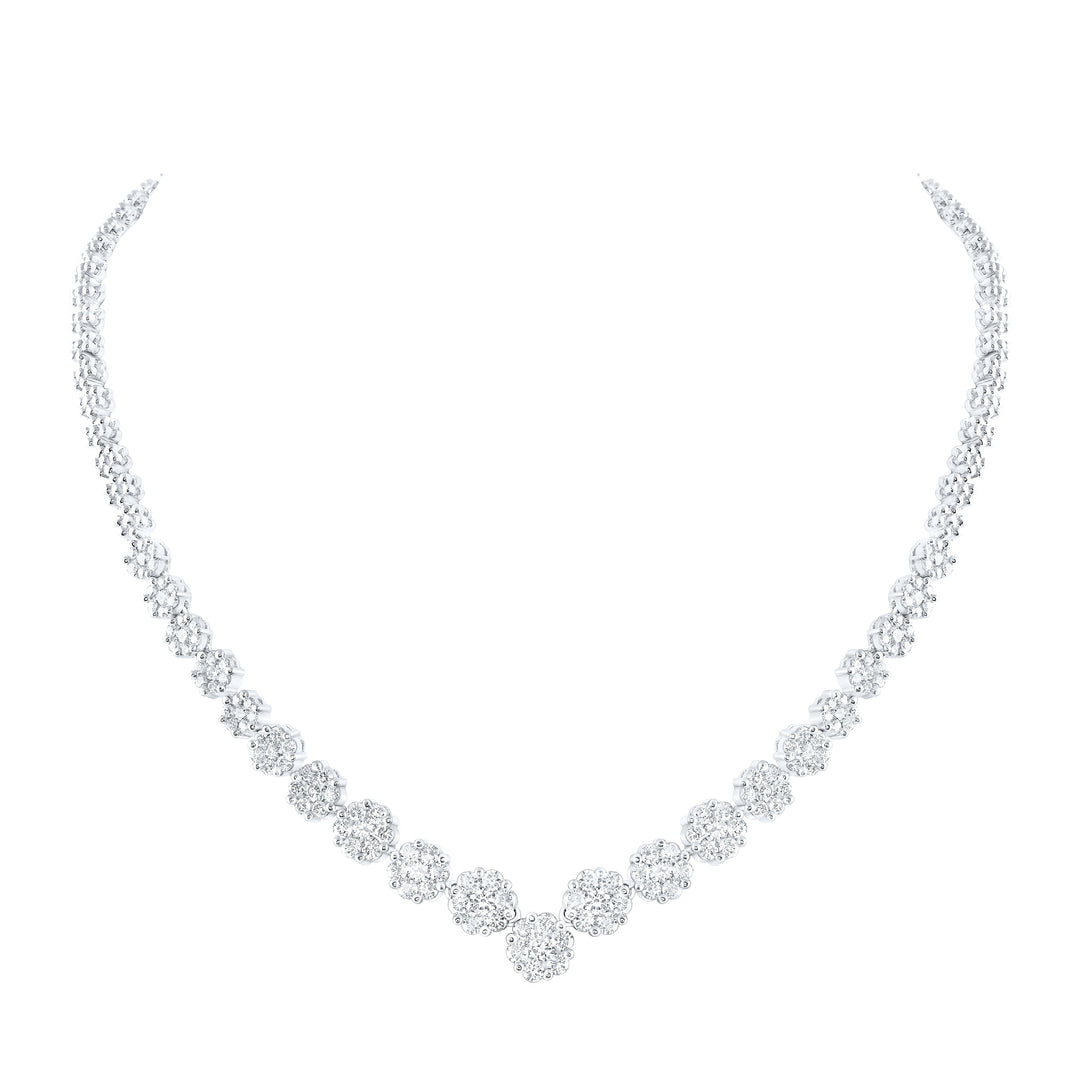5CTW-NAT DIA NKE FLOWER NECKLACE(16 INCH) Daisy Joyeria