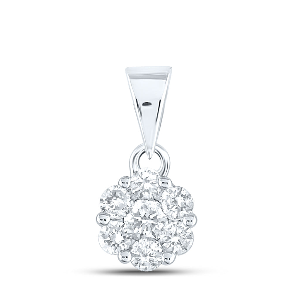1/2CTW-NAT DIA NKE FLOWER FASHION PENDANT Daisy Joyeria