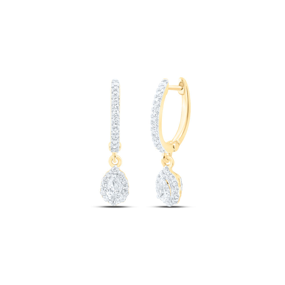 5/8CTW-NAT DIA NKE DANGLING EARRING Daisy Joyeria