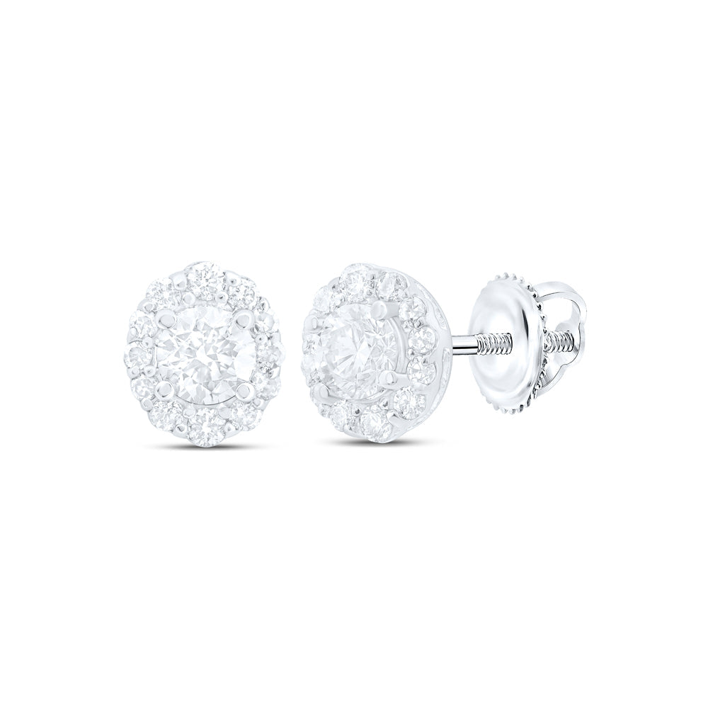 1/2CTW-NAT DIA NKE FASHION ROUND EARRING Daisy Joyeria