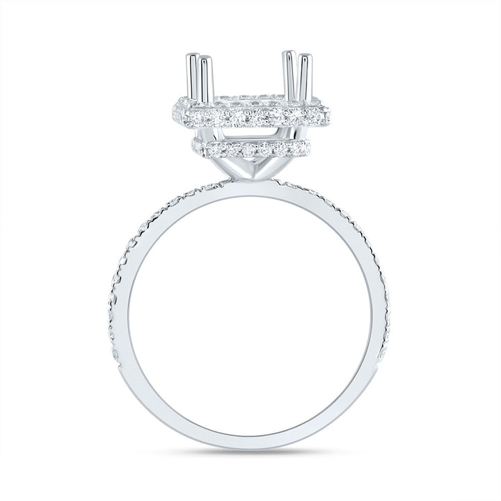 7/8CTW-NAT DIA ANA M 2CT-CPR SEMI-MOUNT SINGLE HALO ENG RING Daisy Joyeria