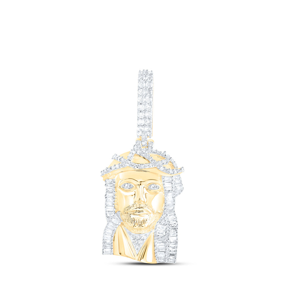 3/4CTW-NAT DIA NK JESUS MEN'S CHARM Daisy Joyeria