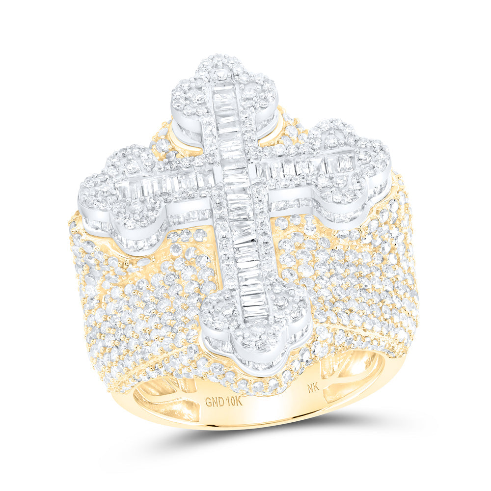 5CTW-NAT DIA NK MEN'S CROSS RING Daisy Joyeria