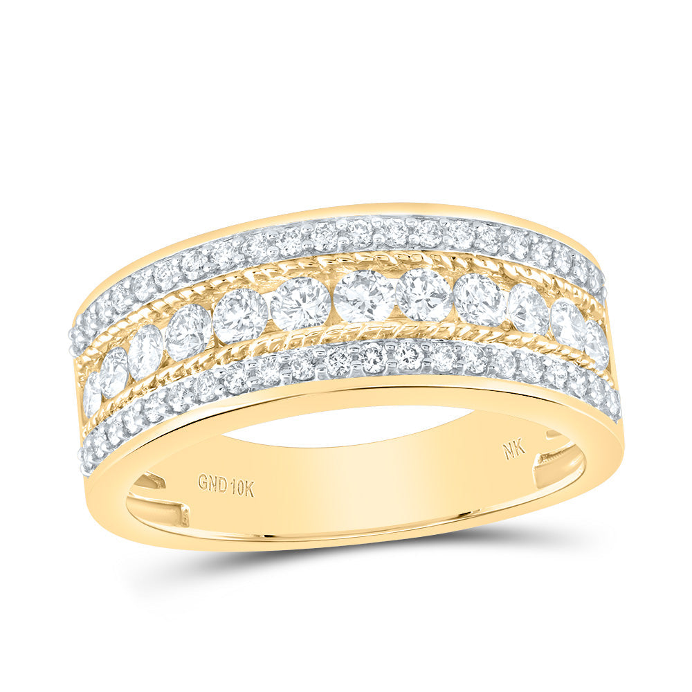 1 1/5CTW-NAT DIA NK MENS BAND Daisy Joyeria
