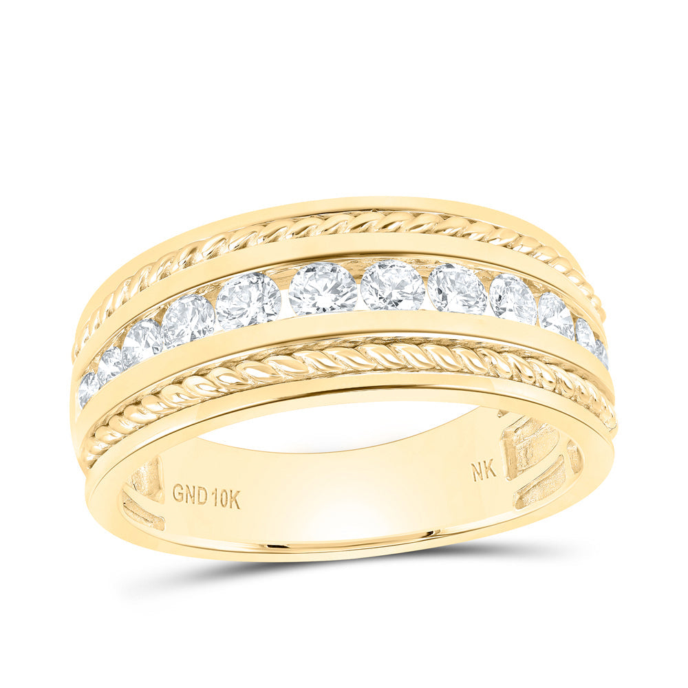 3/4CTW-NAT DIA NK MENS BAND Daisy Joyeria