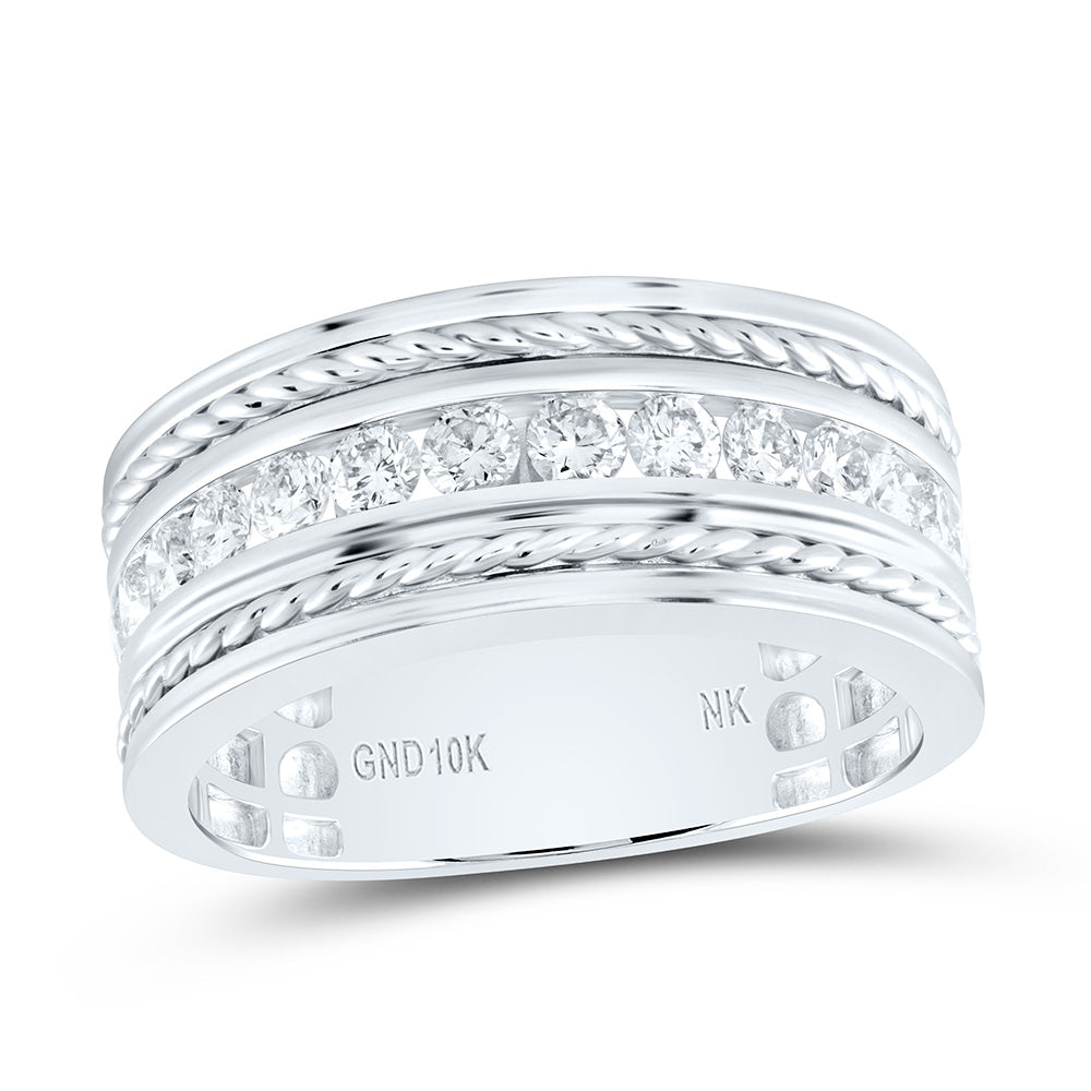 7/8CTW-NAT DIA NK MENS BAND Daisy Joyeria