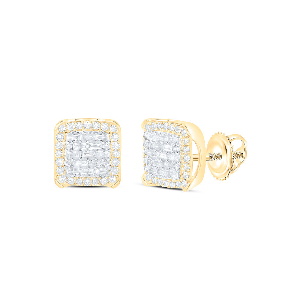 1/2CTW-NAT DIA NK SQUARE EARRING Daisy Joyeria