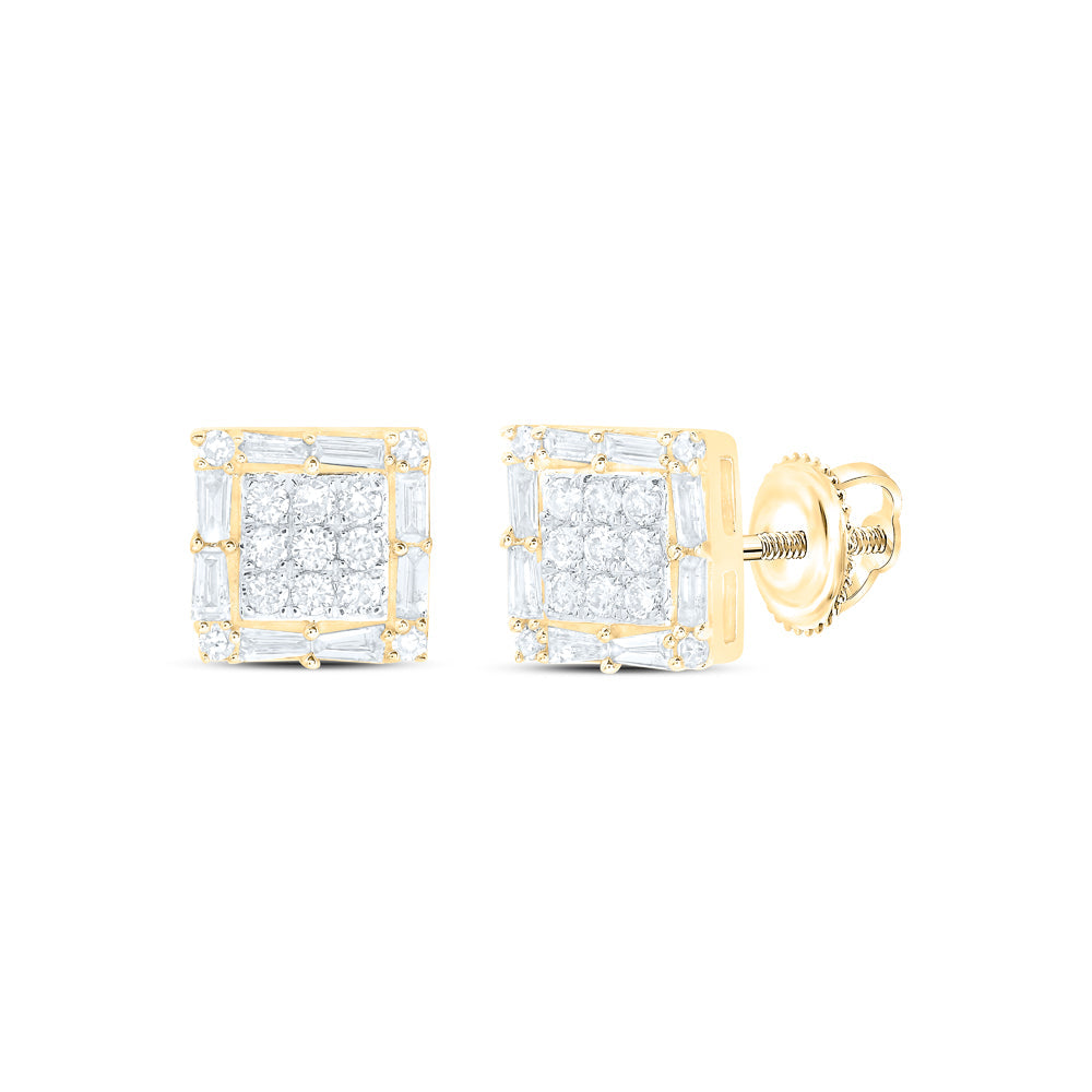 1/2CTW-NAT DIA NK SQUARE EARRING Daisy Joyeria
