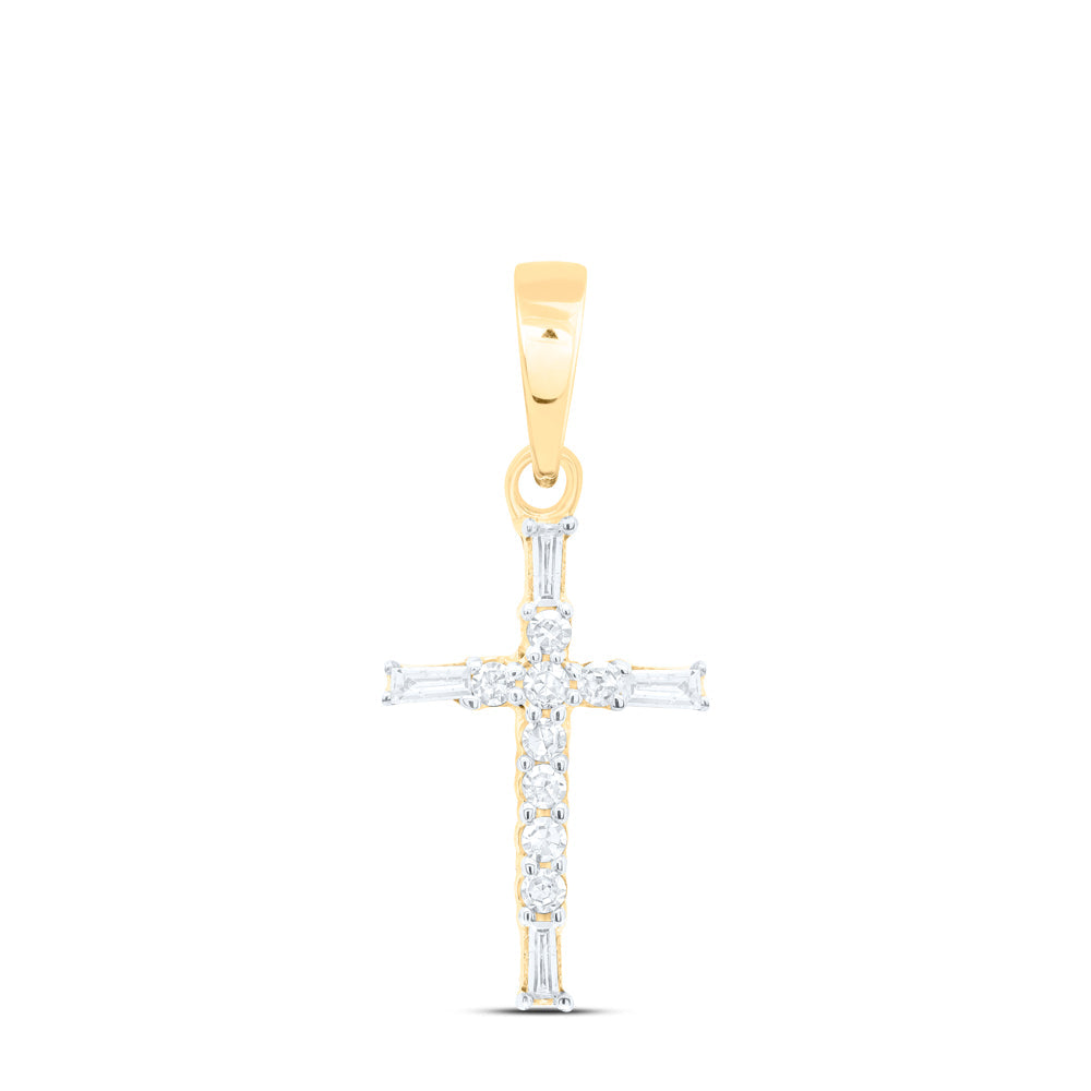 1/10CTW-NAT DIA NK GIFT CROSS PENDANT Daisy Joyeria