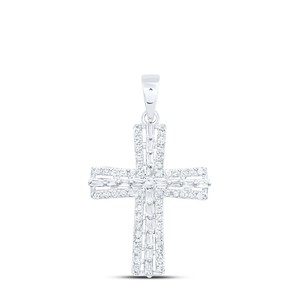 1/3CTW-NAT DIA NK GIFT CROSS PENDANT Daisy Joyeria