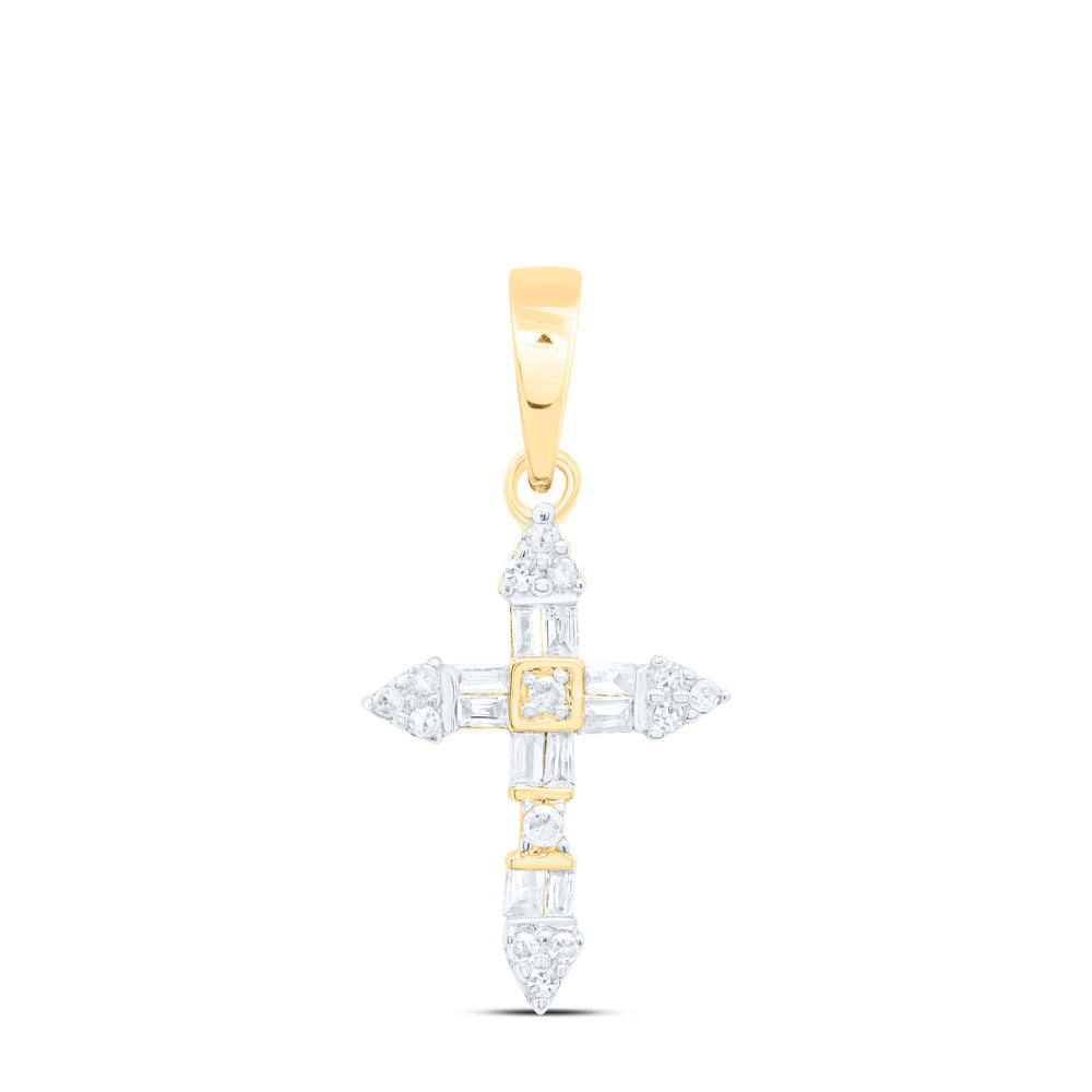 1/10CTW-NAT DIA NK GIFT CROSS PENDANT Daisy Joyeria
