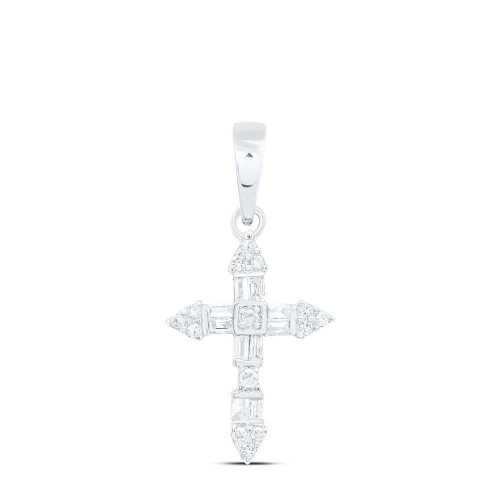 1/10CTW-NAT DIA NK GIFT CROSS PENDANT Daisy Joyeria