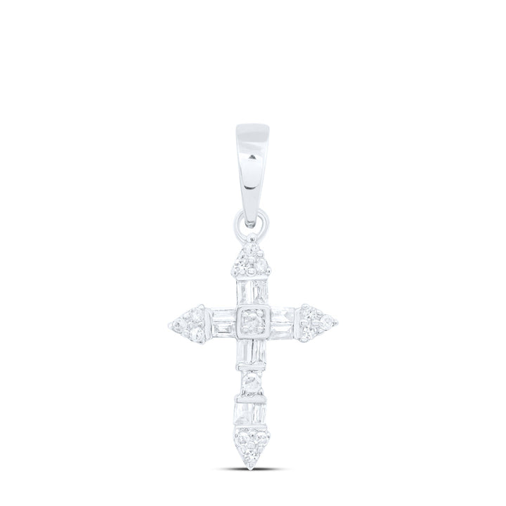 1/10CTW-NAT DIA NK GIFT CROSS PENDANT Daisy Joyeria