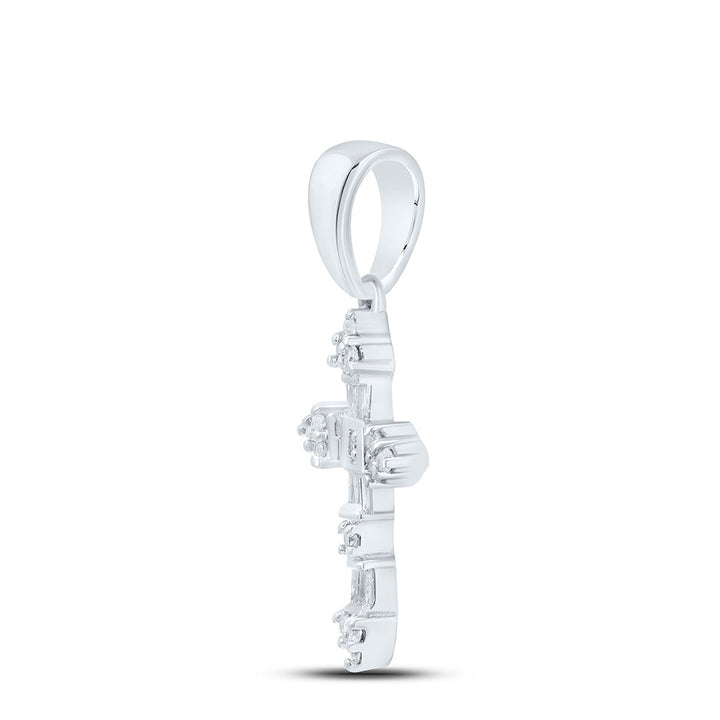 1/10CTW-NAT DIA NK GIFT CROSS PENDANT Daisy Joyeria