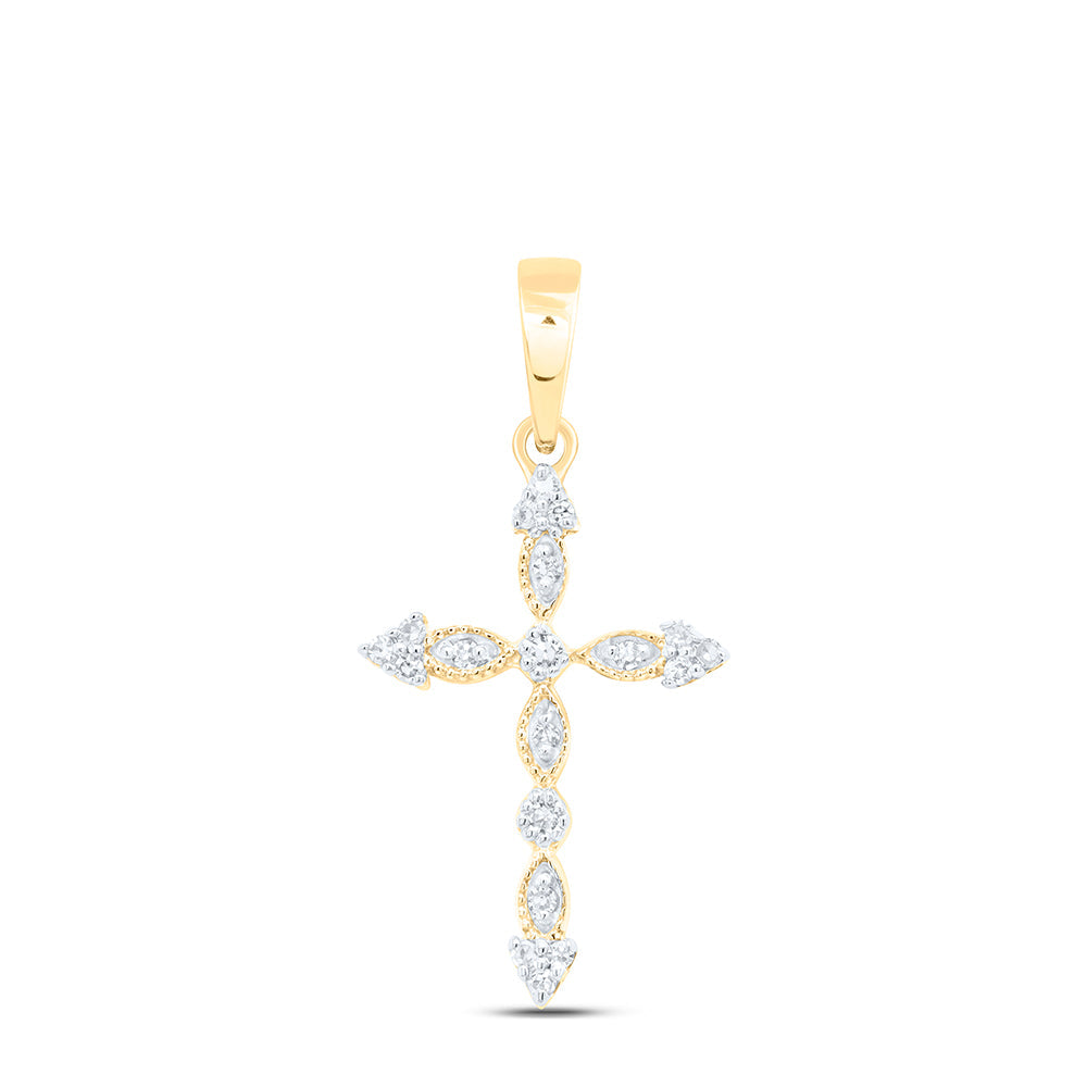 1/12CTW-NAT DIA NK GIFT CROSS PENDANT Daisy Joyeria